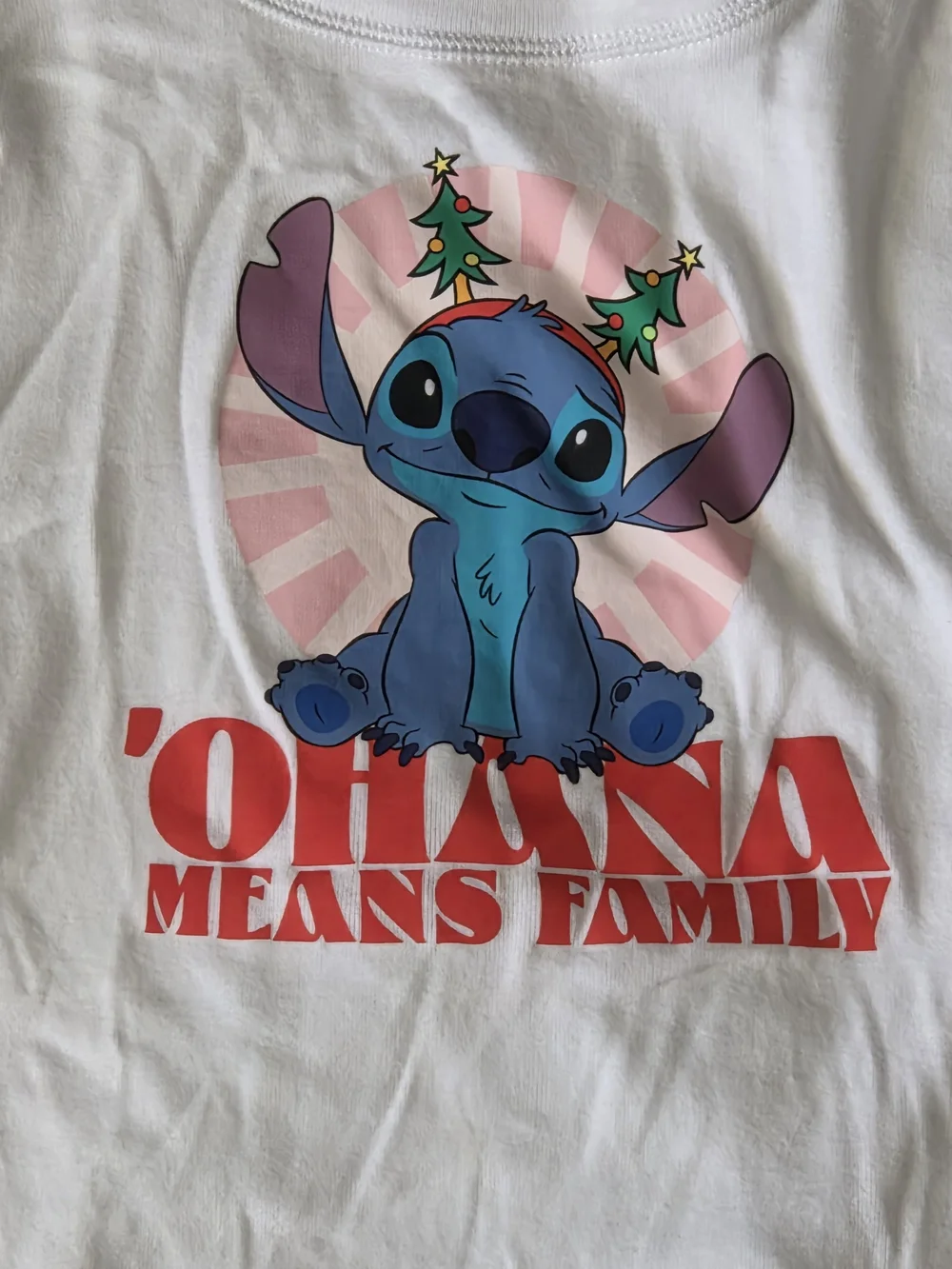 Girls' Stitch 'Ohana Means Family' White & Mint Pajama Set